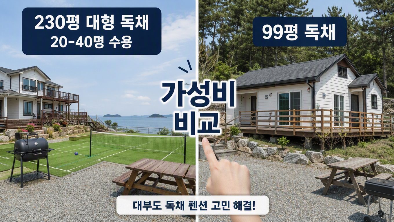 가족 단체 여행 시 가성비 좋은 대부도 독채펜션 추천 포인트