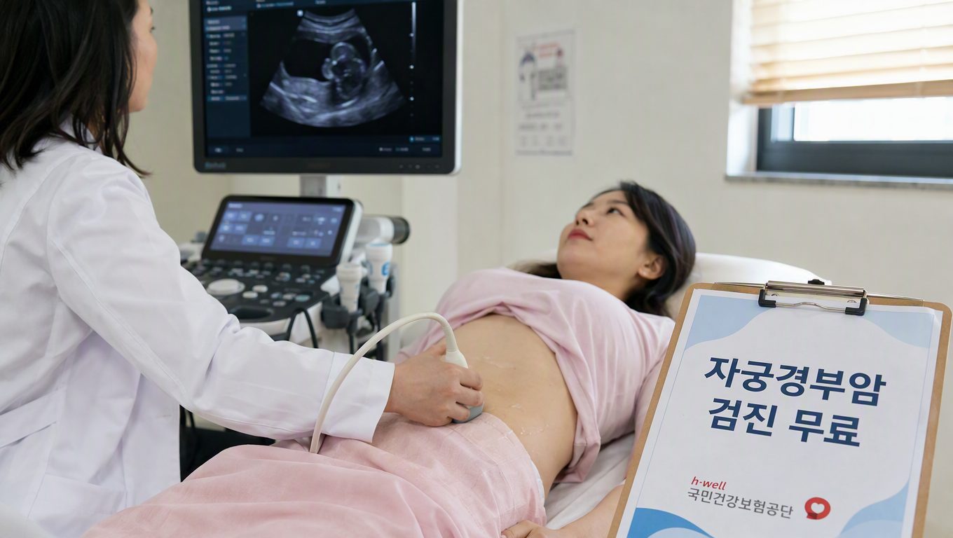 여성 건강검진에서 자궁경부암 검사와 자궁초음파 항목은 무엇인가요?